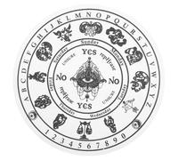 GLSTOY Acrylic Divination Pendulum Board Prop with Black White Engraved Pattern, 15cm Small Size, Home Meditation and Witchcraft Desktop Decoration for Fortune Telling