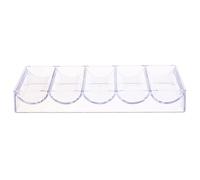 GLSTOY Acrylic Poker Chip Rack 100-count Chip Tray Storage Box for Texas Hold’em Game Accessories without Lid