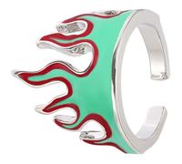 GLSTOY Adjustable Flame Ring for Men Women Creative Fire-shaped Open Band Jewelry Lightweight Compact Stylish Versatile Finger Decor Comfortable Fit for All Fingers