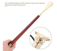 GLSTOY Alloy Travel Shoe Horn 46Cm Long Handle for Adults and Seniors Non-Bending Portable Boot Shoe Horn Cow Head Design