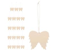 GLSTOY Angel Wing Wood Slices 20Pcs Natural Wooden Cutouts 100X100X3Mm for Holiday Decorations and Wall Art