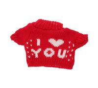 GLSTOY Animal Plush Toy Bear Sweater Outfit 30cm Doll Clothes Soft Yarn Comfortable DIY Project Interchangeable Red Accessory