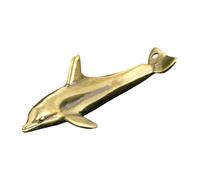 GLSTOY Antique Brass Dolphin Keychain Pendant Compact Miniature Hanging Ornament Charm for Jewelry Making Car Key Chain Travel Accessory with Detailed Craftsmanship and Symbolic Ocean