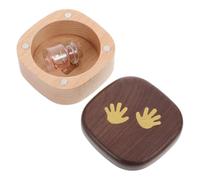 GLSTOY Baby Tooth Fairy Box and Tooth Holder for Boys and Girls Toddler, Square Hair Keepsake Box for Baby's First Hair Lock Storage, Cartoon Design Suitable for Baby Memory Collection