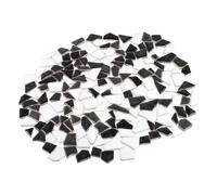 GLSTOY Black Mosaic Tiles Irregular Ceramics DIY Glazed Tile with Delicate Creative Style Safe Ceramic Material Convenient to Use for Garden Road and Home Decoration 200g Bulk Craft