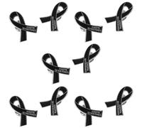 GLSTOY Black Ribbon Mourning Brooch Pin with Dove Badge 10Pcs Set for Memorial Events, Bag and Jacket Badge Pins for Tribute and Commemoration