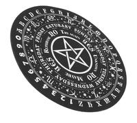 GLSTOY Black Rubber Divination Mat with Comfortable Touch Feeling and Longer Service Life, Pentagram Pendulum Board for Home and Festival Party Use, Mysterious Atmosphere Design