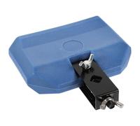 GLSTOY Blue Drum Cow Bell with Mounting Clamp and Mallet, Lightweight Plastic and Metal Drum Percussion Accessory, Easy to Carry and Store, for Multiple Styles of Music