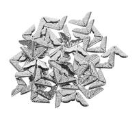 GLSTOY Book Corner Protectors Vintage Style 40pcs Metal Silver Corners for Protecting and Decorating Book Edges for Scrapbooking and Albums in Crafts and Cardmaking