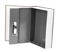 GLSTOY Book Shape Lock Box with Combination Code, Vintage Metal Piggy Bank Safe for Cash and Jewelry Storage, Discreet Desktop Organizer for Home, Office, and Travel Use