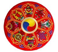 GLSTOY Buddhist Sound Bowl Cushion Tibetan Singing Bowl Pillow Red Embroidered 13cm Mat Pad for Sound Healing and Mindfulness