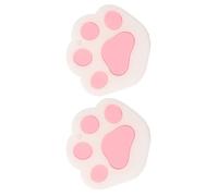GLSTOY Cat Paws Silicone Key Ring Covers 2Pcs White Soft Protective Caps for House Keys Suitable for Students
