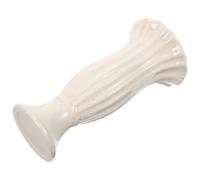 GLSTOY Ceramic Roman Column Vase Memorial Flower Holder for Graveyard Decoration White Dotted Cemetery Flower Pot for Graves