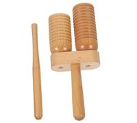 GLSTOY Children's Orff Wooden Block Percussion Instrument Set, Beech Wood Twisted High-low Wood Rhythm Blocks Mallet, Small Size Wooden Music Instrument for Kids