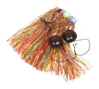 GLSTOY Coconut Shell and Hawaiian Grass Skirt Set Tropical Luau Party Costume for Women with Vibrant Lei Accessory for Beach Dance and Summer Celebration Outfits