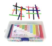 GLSTOY Colorful Math Counting Rods with Storage Box and Chant Chart Educational Addition and Subtraction for Preschool and Kindergarten Enhances Color Recognition Mental Arithmetic and