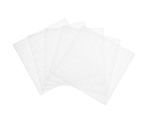 GLSTOY Cross Stitch Canvas Plastic Mesh Sheets 12Pcs 27X27 Grids for Quilting Crochet and Needlepoint DIY Projects Smooth Surface for Crafting