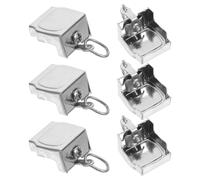 GLSTOY Curtain Rod End Caps Solid Metal 6pcs Stainless Steel Window Curtain Track Final Caps Repair Parts Decorative Accessories for Ceiling Track