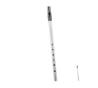 GLSTOY D Key Metal Soprano Recorder for Beginners, High-pitched Irish Whistle Flute, Silver Tone Music Instrument for Boys and Girls and Students Practice