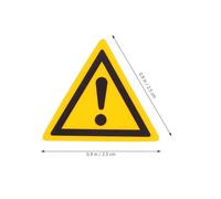 GLSTOY Danger Sign Simple to Paste Exclamation Mark 5 Pcs Yellow Warning Stickers Self Adhesive Safety Label with Sturdy Pp and Synthetic Paper Material for Hazardous Areas for Safety