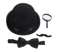 GLSTOY Detective Cosplay Prop Lightweight Cloth and Material Party Supplies with Mustache and Deerstalker Hat Kit for Pretend Play and Role-playing Activities