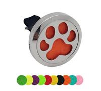 GLSTOY Diffuser Fade Aromatherapy 30mm Stainless Car Vent Steel with Clip 10 Colour Refill Pads, Manage Stress Never Random Color and for Giving Occasions and Long Day Drives