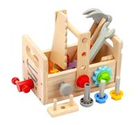 GLSTOY Educational Wooden Tool Set for Interactive Learning for Pretend Play Repair Toolbox Safe and Construction for Boys