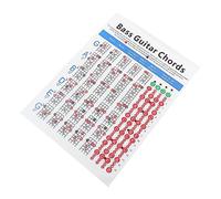 GLSTOY Electric Bass Chord Chart Poster Large Guitar Training Guide Illustrated Fretboard for Beginners Color-coded Chords and