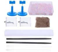 GLSTOY Electrostatic Experiment Kit for - Friction Electrostatic Tools with Glass and Silk Rods, Furry Pad, Rotating Stand - Physics Class Teaching Equipment for School Science Lab