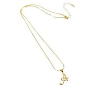 GLSTOY Elegant Rhinestone Letter A Necklace Pendant for Women Lightweight Copper Jewelry with Sparkling Alphabet Charm Simple Tone for Daily Wear Parties Weddings and