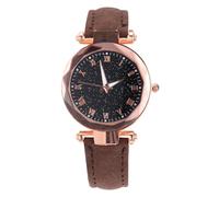 GLSTOY Female Leather Watch Roman Dial Elegant Casual Wrist Watch for Women Design for Holidays Anniversaries