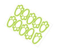 GLSTOY Glow-in-The-Dark Footprint Wall Stickers, 10pcs Easter Vinyl Decal Set for Home Decor, Adhesive Footprint Floor and Window Stickers for Bedroom and Party Atmosphere