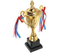 GLSTOY Gold Large Trophy Metal Award Cup with Sturdy Metal Construction, Timeless Design for Sports Competitions and Party Favors, for Winners and Classroom Supplies