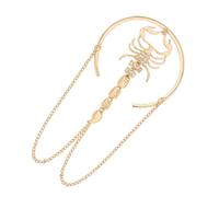 GLSTOY Gothic Scorpion Arm Cuff Bracelet Gold Open Upper Arm Band Adjustable Geometric Armband Bangle Women’S Vintage Costume Jewelry
