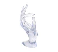 GLSTOY Hand Form Display Holder Creative Jewelry Organizer Plastic Lightweight Ok-hand Ring Display Stand for Home Desktop Elegant Bracelet Storage