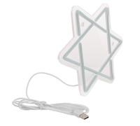 GLSTOY Hanukkah Star of David Neon Light Adjustable Brightness Blue Acrylic LED Wall Sign Jewish Home Decor 3D Six-Pointed Star Window Lights for Hanukkah 2025 Party