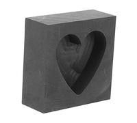 GLSTOY Heart Shape Graphite Mold for Melting Silver Gold Copper Brass Durable Ingot Casting Mold with Thermal Stability for Jewelry Making and Melting