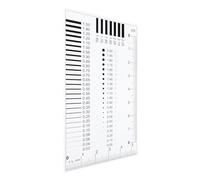 GLSTOY High Precision Flaw Detection Transparency Film Ruler for Diameter Defects Measuring, Area Measure Tool, Portable Plastic Ruler with Clear Scale for Professionals