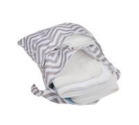 GLSTOY Infant Diaper Bag Waterproof Bag Reusable Wet Dry Baby Diaper Pouch with Dual Zipper Rainbow Grey