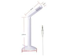 GLSTOY Interview Condenser Microphone Desktop Stand Microphone 3.5mm Plug Practical Recording Mic for Pc Camera