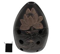 GLSTOY Introductory Ocarina Boys and Girls Music Instrument Lightweight Portable Smokey Pear-shaped Pottery