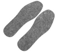 GLSTOY Large Size Cuttable Wool Felt Insoles for Men and Women, Breathable Sweat-Absorbing Warm Shoe Inserts, Deep Grey Winter Boot Liners for Cold Weather Foot Warmers, Size S (25Cm)