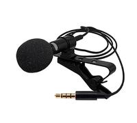 GLSTOY Lavalier Microphone Clip-on Portable Recording Mic with 1.5m Cable and 4-pin to 3-pin Adapter, Noise Reduction Conference Microphone for Phone and Studio Use