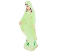 GLSTOY Light Green Maria Ornament Catholicism Ornament Miniature Mary Figurine Stable Flat Bottom Design Fine Workmanship Religious Style for Church and Porch Decoration