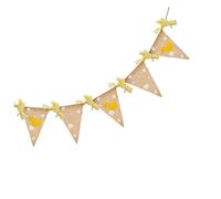 GLSTOY Little Yellow Duck Pulls The Flag Party Banner Kindergarten Party Garland Kindergarten Bunting Linen Banner for