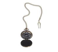 GLSTOY Luxury Mechanical Pocket Watch with Large Detachable Chain Polished Retro Roman Numeral Dial Vintage Bronze Finish for Men S Waistcoat Collectors Special Events and Occasions