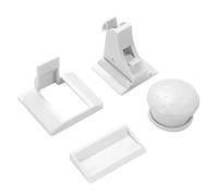 GLSTOY Magnetic Cabinet Safety Locks White Difficult for Little Ones but Easy for Adults to Unlock 4pcs with Key, Abs Material Childproof Drawer and Closet Door Lock for Child Safety