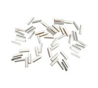 GLSTOY Metal Shoelace Tips Replacement Rope Buckles 150 Pcs 4mm X 20mm Copper Ends Practical Shoelace Repair Caps in White for Shoestrings and Laces
