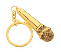 GLSTOY Microphone Keychain for Music Lovers Realistic Mic Pendant Compact Music Charm for Keys Bags DIY Accessories Teachers Students