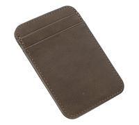 GLSTOY Mini Slim Card Holder Portable Pu Business Card Wallet Multi-Slot Design for Travel Essentials Deep Gray Color